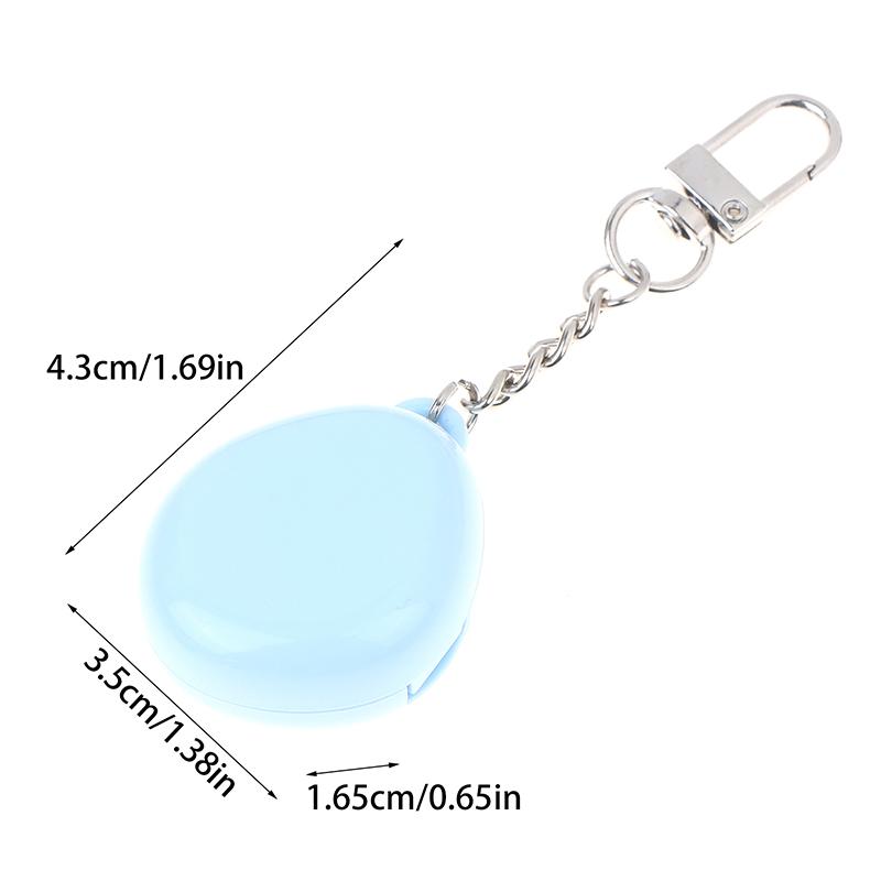 Mini Mirror Keychain Storage Box With Aluminum Disk Diy Eye Shadow Powder Blusher Plastic Empty Box Portable Pendant Gift Travel
