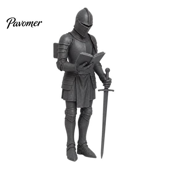 Reading Room Medieval Decor Knight Bookshelf Decor, Armored Bookend Statue, Gothic Library Shelf Decoration, Guard Castle Theme Home for Bookshelves,