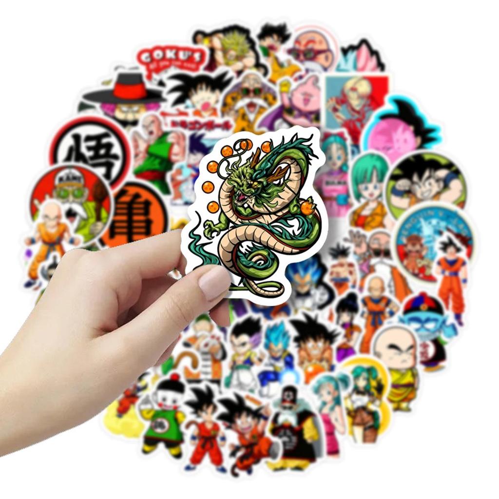 60 Waterproof Dragon Ball Anime Stickers for Scrapbooking, Phone Cases, Notebooks, and Refrigerators
