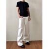 Herbst amerikanischer Retro-Denim lockere gerade Cleanfit-Jeans Herren und Damen Street Wide-Leg Bodenlange Hosen Trend