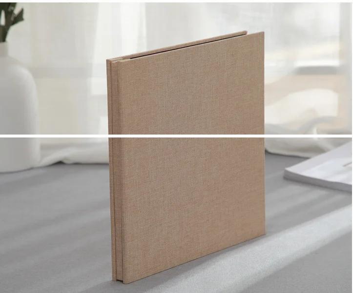 16 Zoll Einfache Leinen Selbstklebende Laminierung DIY Fotoalbum für Familie Liebhaber Geburtstagsgeschenk Hochzeit Baby Große Kapazität