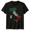 Italy Map Italian Flag Travel Mens T-Shirt Womens Graphic Tee Unisex Top