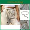 Chic Korean Inspired Metallic Chain Waist Belt For Stylish Dress And Shirt Accessories