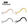 1PC 20G Nose Stud Multi Styles G23 Titanium 2mm Zircon 6.5mm Hook Bar Pin Ear Stud Earring Nose Lip Piercing Body Jewelry Labret