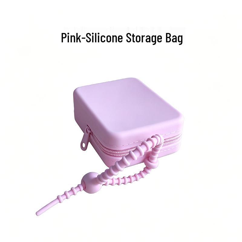 Silicone Macaron Zipper Coin and Cable Bag with Custom Logo In Various Styles