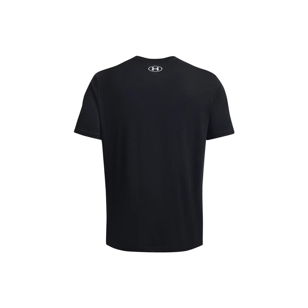 Under Armour Letter Print Crew Neck Pullover College Badge Short Sleeve T-Shirt Men T-Shirts Port-Blue 1379537-001