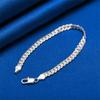 Charm 925 Sterling Silver 8-inch 6MM Minimalist Snake Chain Bracelet, Fashionable Men's and Women's Party Wedding Gift Jewelry