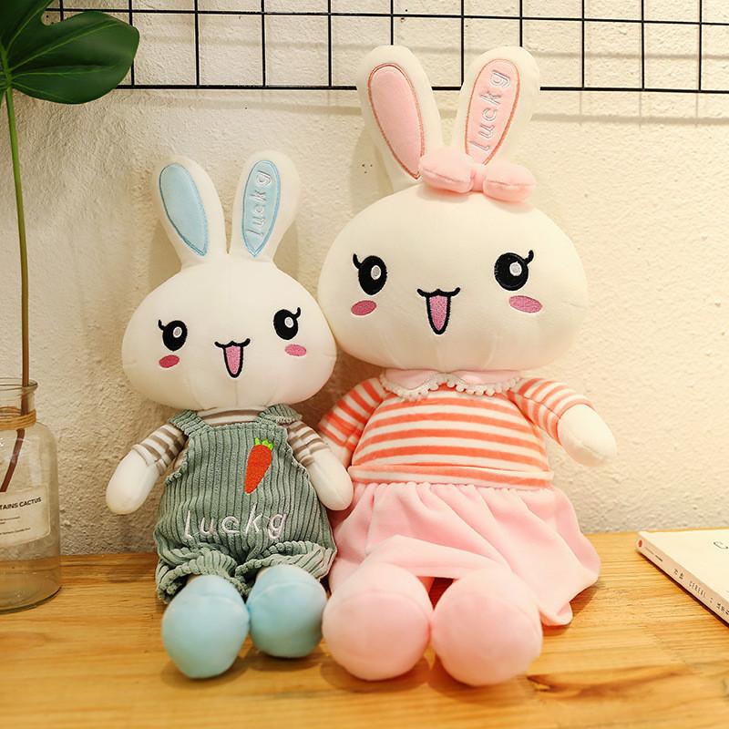 Adorable Sweet Couple Bunny Plush Toy Cuddly Rabbit Stuffed Animal Birthday Gift