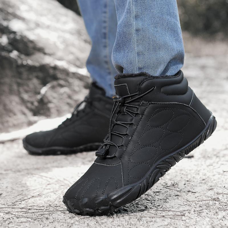 New Winter Short Boots Men's Snow Barefoot Casual Shoes Outdoor Waterproof Work Shoes Warm Fur Men Ankle Boots Snow Boots