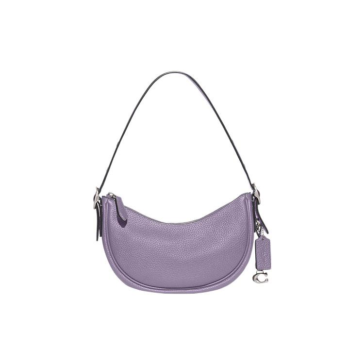 New COACH Luna Soft Pebbled Leather Portable Crossbody Bag Shoulder Bag Women's Purple CC439-LHVHM