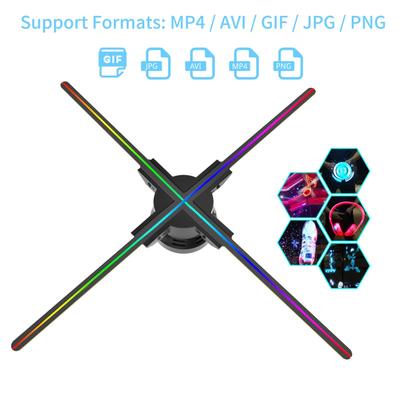 F52 Proiettore ologramma 3D Display pubblicitario Ventilatore Lettore a parete 3D Naked Eye 2K HD LED Photo Video Fan