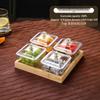 Korean Style Divided Melamine Snack Plate with Lid