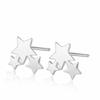 Trendy Silver Star Stud Earrings for Women