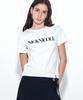 Nigaennikol Nicole Dot Lettering Slim Top_White