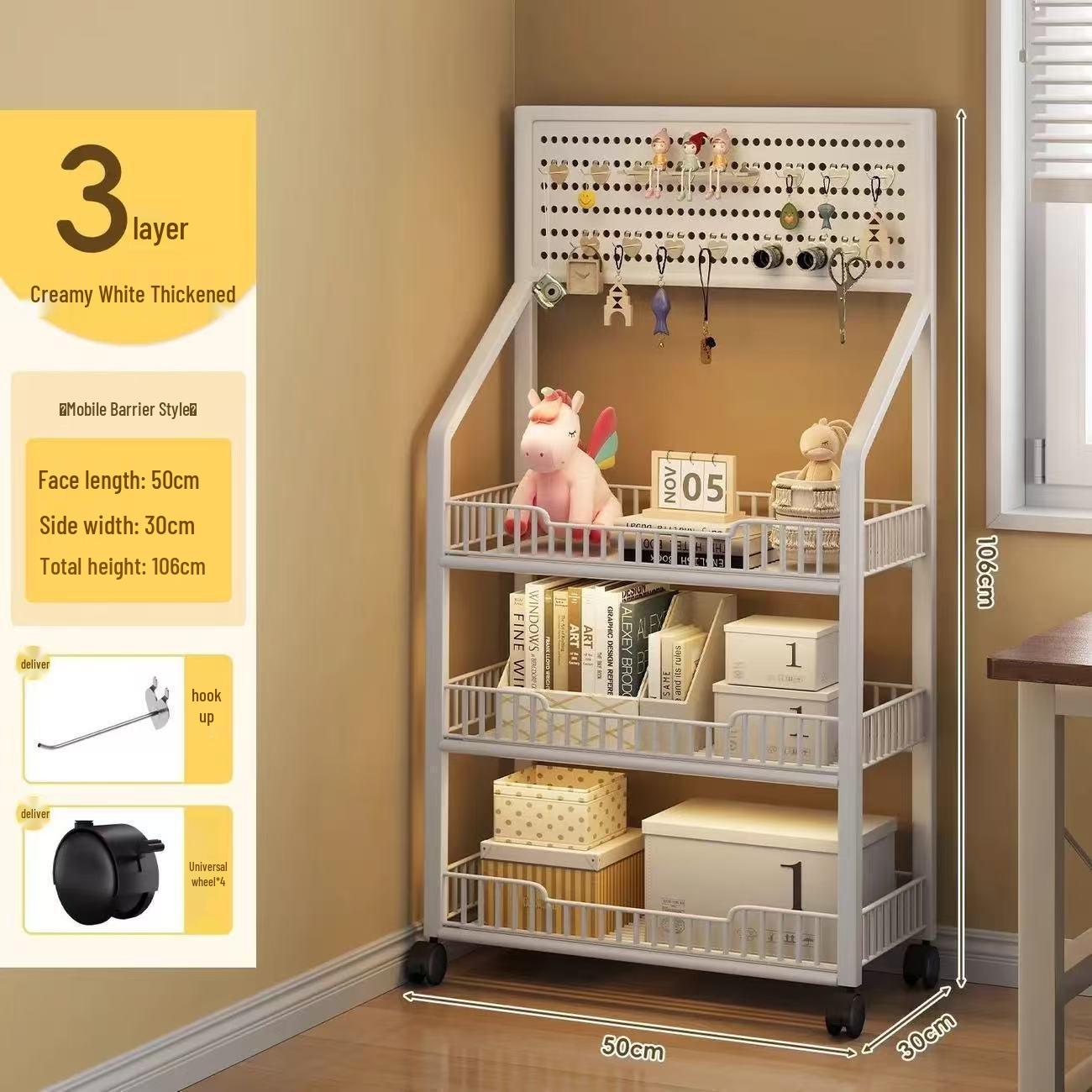 Мобильная многоуровневая стойка-дисплей для закусок, напитков и игрушек