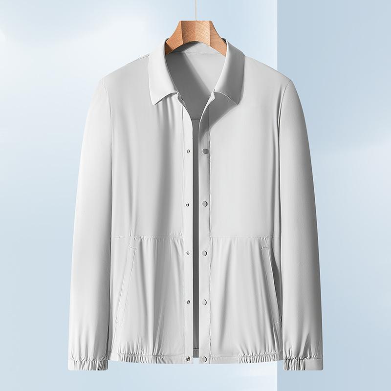 

Летняя легкая и тонкая повседневная одежда с лацканами для среднего и молодого возраста, дышащая одежда для тренеров 4XL