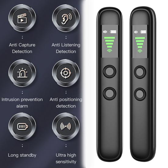 Signal Detector GPS Tracking Detector 3 Modes Advanced Chip Portable Sound And Vibratory Alarm Anti-Positioning Mini Camera Surveillance Threat