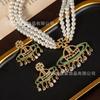 Cross Border Medieval Style Saturn Pearl Necklace Queen Dowager Vivian Waterdrop Tassel Vintage Earrings