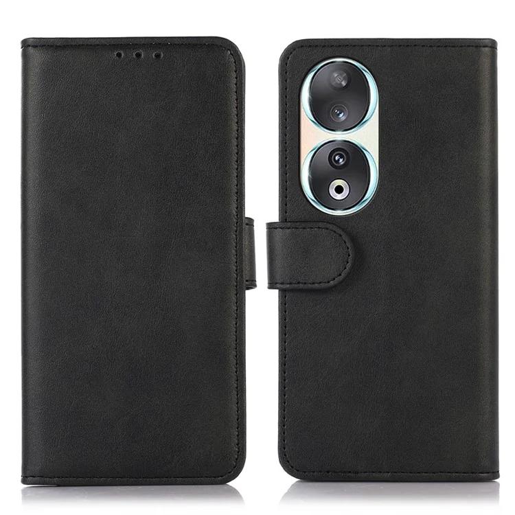 

For Honor 90 Smartphone Case Cowhide Texture PU Leather Wallet Stand Phone Cover
