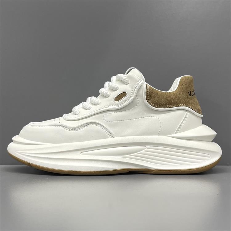 

2025 Осень/Зима Мужские Трендовые Белые Повседневные Кроссовки Папы: Толстая подошва, Увеличивающая рост, Удобная 38