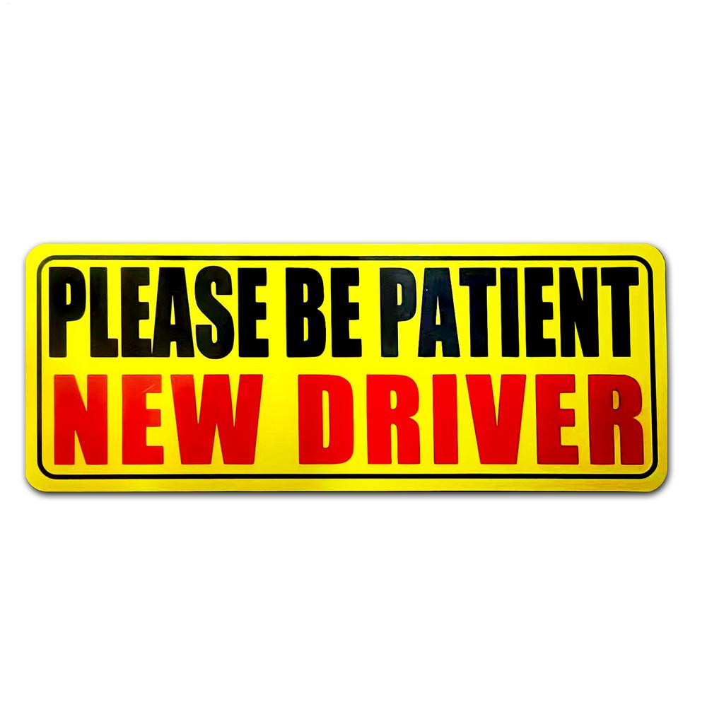 Magnetic Please Be Patient New Driver Sticker Please Be Patient Student Driver Decorative Sticker Car Styling Glass Bumper Decal