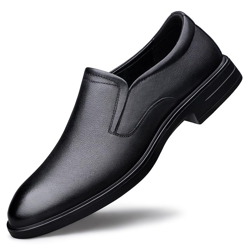Men s Slip-on Leather Loafers: Autumn Casual & Business Formal Shoes 42