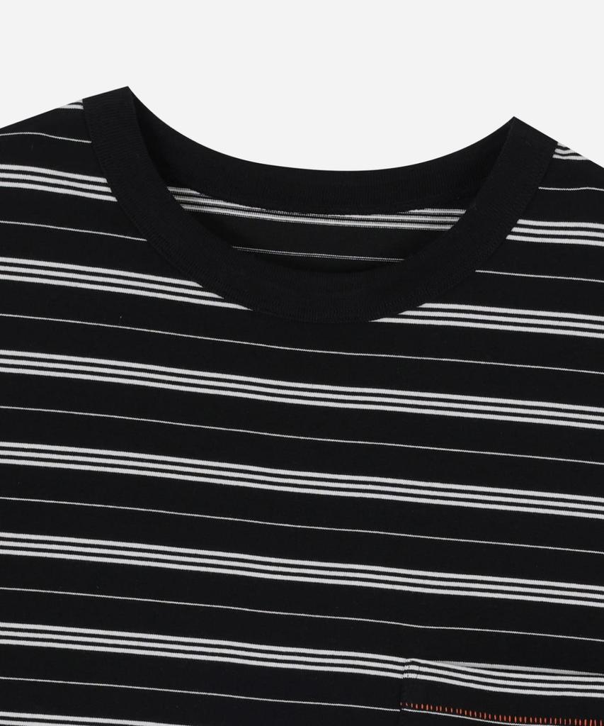 Yunibeosyeolobeolol Stripe Short T-Shirt Black