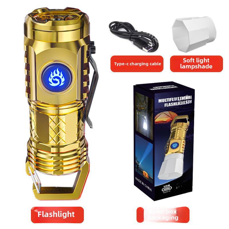Niyang Super Bright Rechargeable Three-Eyed Long-Range Flashlight