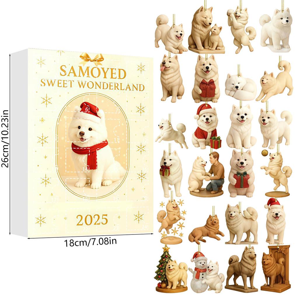 Christmas Grinch Dog Cat Acrylic Advent Calendar With 24 Animal Decorations For Holiday Gift Giving