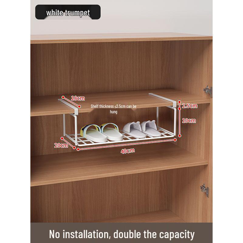 Retractable Layered Shoe Rack - Household Folding Storage for Hallway