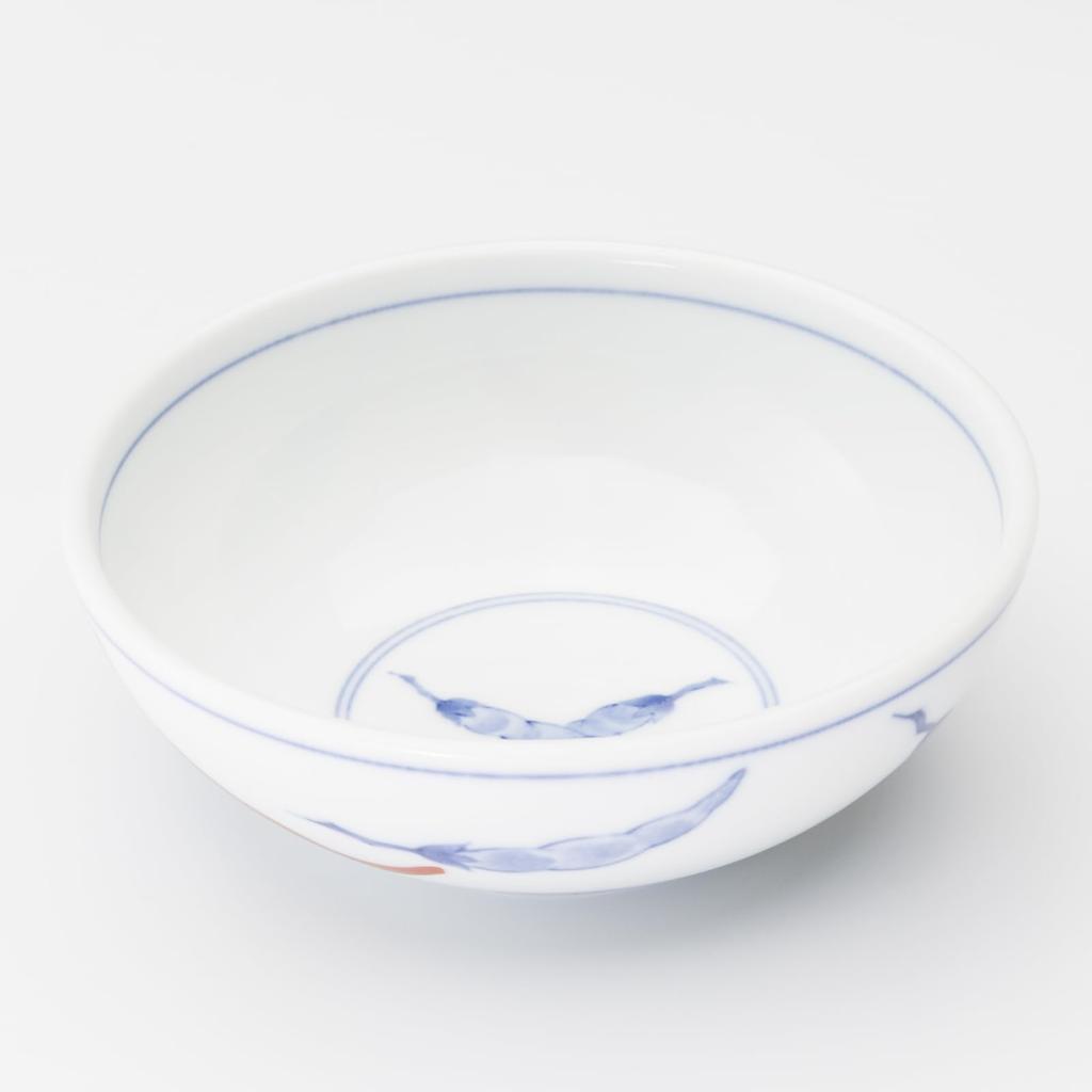 Mino Ware Dinnerware Set of Small 12cm Microwave and Dishwasher Made In Product Number 564628 "Nishiki Togarashi" 5, Bowls, Plates, Approx. Diameter,