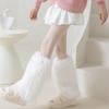 Plush Furry Leg Warmer for Women High Elasticity Winter Fashion Accessory Boot Toppers Gaiters Fuzzy Footless Long Socks