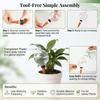 4PCS Self Plant Watering Globes Automatic Waterer with Terracotta Spikes for Vacations Plant Care with Slow Water for Consistent Hydration