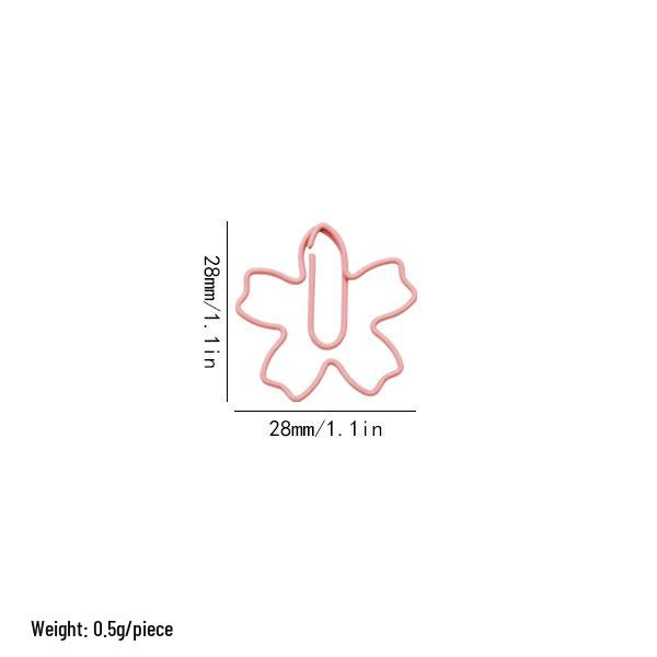 

Pink Sakura Flower Paper Clips for Office Stationery
