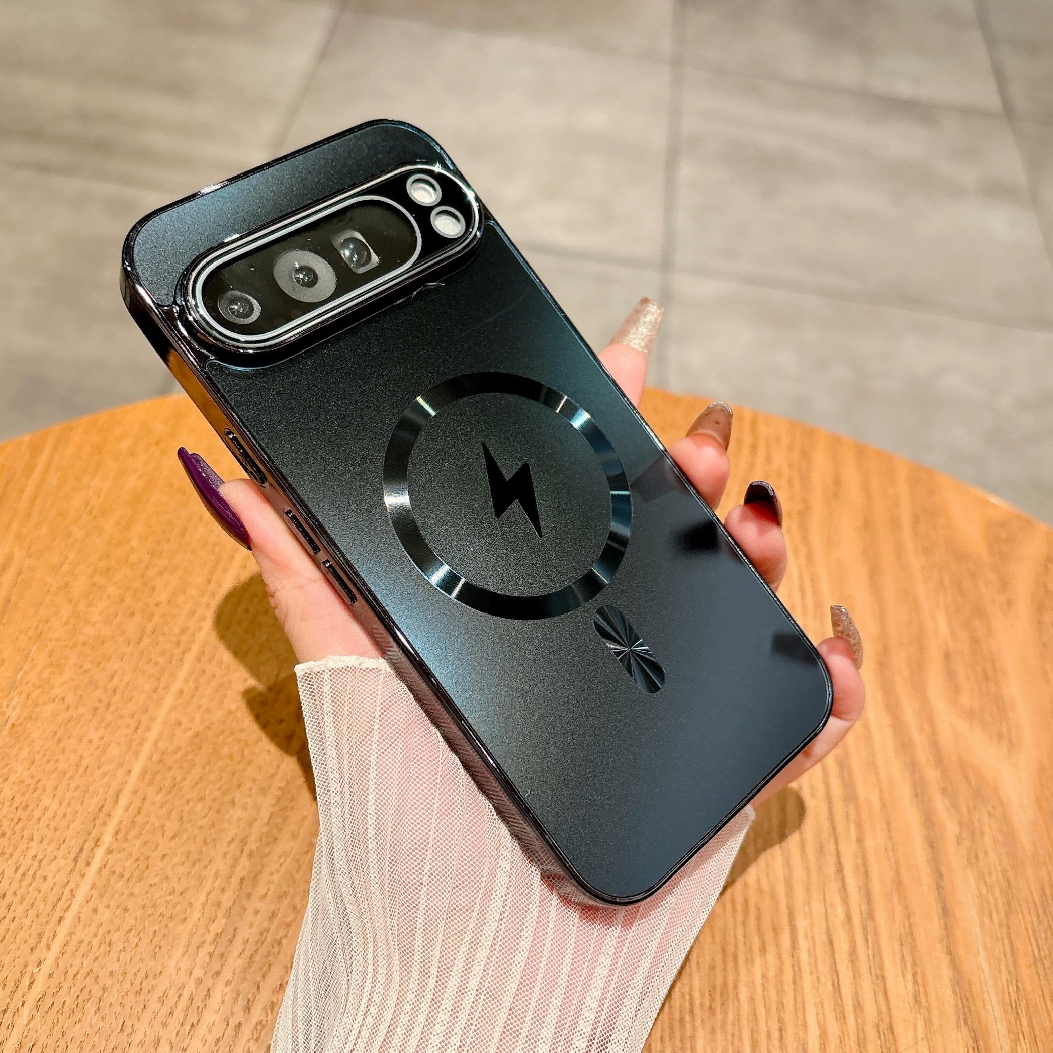 

Розкішний гальванічний AG Матовий Магнітний Для Magsafe Чохол Для Google Pixel 10 9 Pro XL 8 7 6 9A Захист Камери Ударостійкий Матовий Чохол Google Pixel 10 чорний