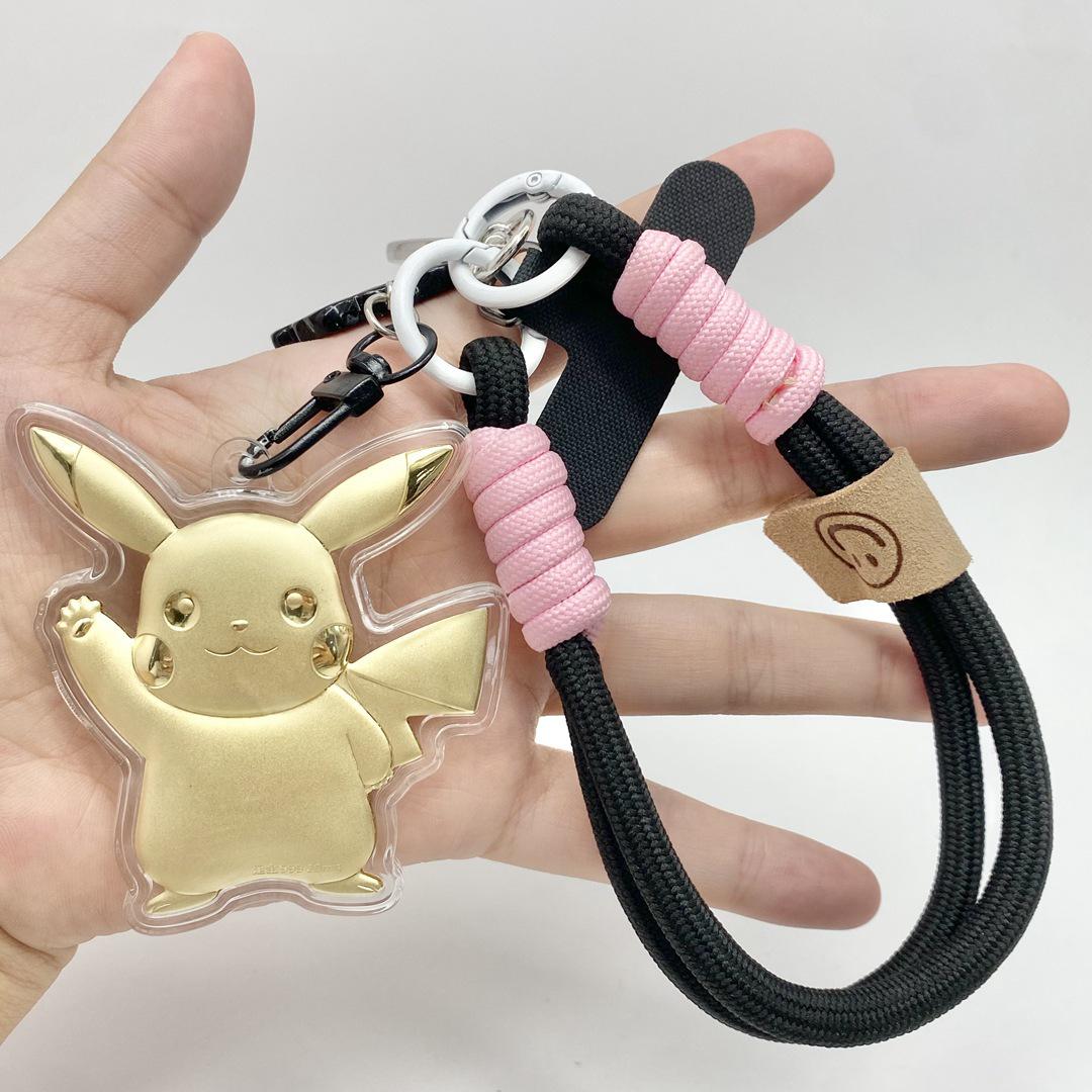 

Golden Pikachu Cartoon Gold-Plated Charm Keyring & Mobile Chain - Perfect Birthday or Holiday Gift