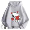 Kawaii Printed Hooded Sweatshirt Autumn Winter Casual Trendy Cartoon Kids Shirt Snoopy Children