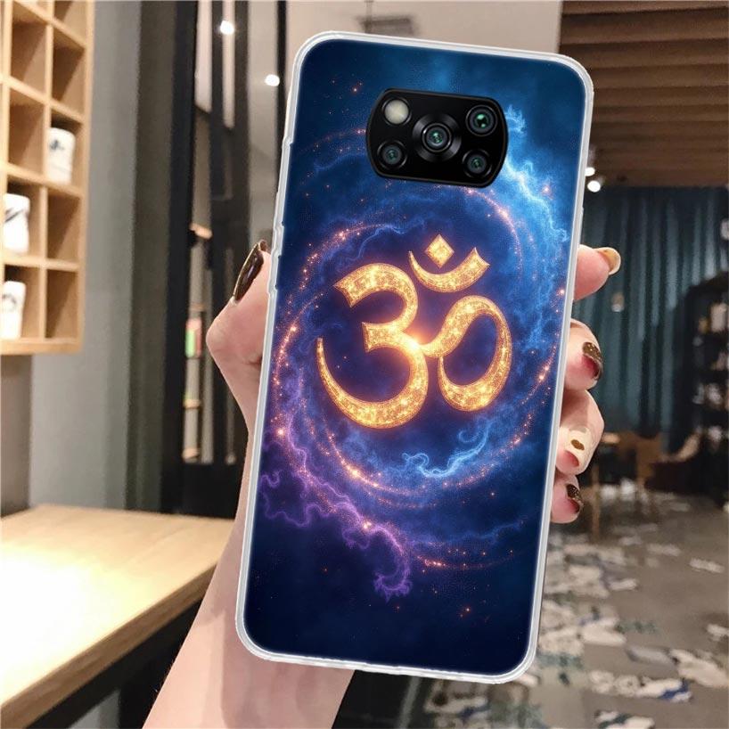 Mandala Chakra Insist Yoga Silicon Phone Case For Xiaomi Poco X3 Nfc X5 X6 X7 F7 Ultra F6 F5 Pro M6 M5S X4 F4 GT M4 M3 F3 Cover