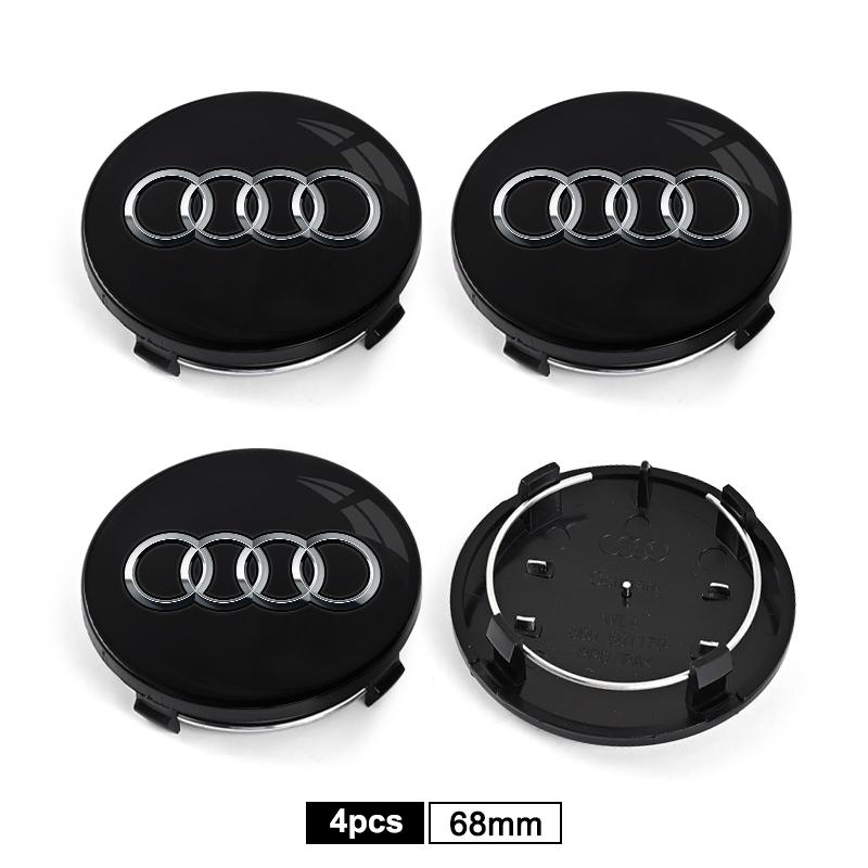 4PCS 60/61/68/69/mm Car Wheel Center Hub Caps Hubcap Tire Rim Covers Replacement For Audi A1 A3 8P A4 B5 B6 B7 B8 A5 A6 C5 C6