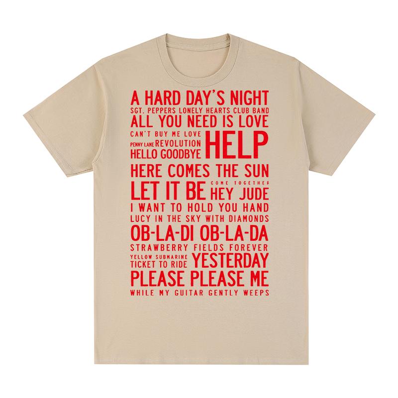 Hey Jude Einige Songs Vintage T-Shirt Rockband Baumwolle Herren T-Shirt Neues TEE TSHIRT Damen Oberteile