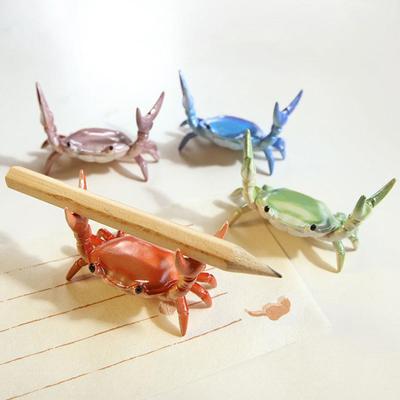 New Japanese Creative Cute Crab Pen Holder Weightlifting Crabs Penholder Bracket Storage Rack Gift Stationery for Daily Use