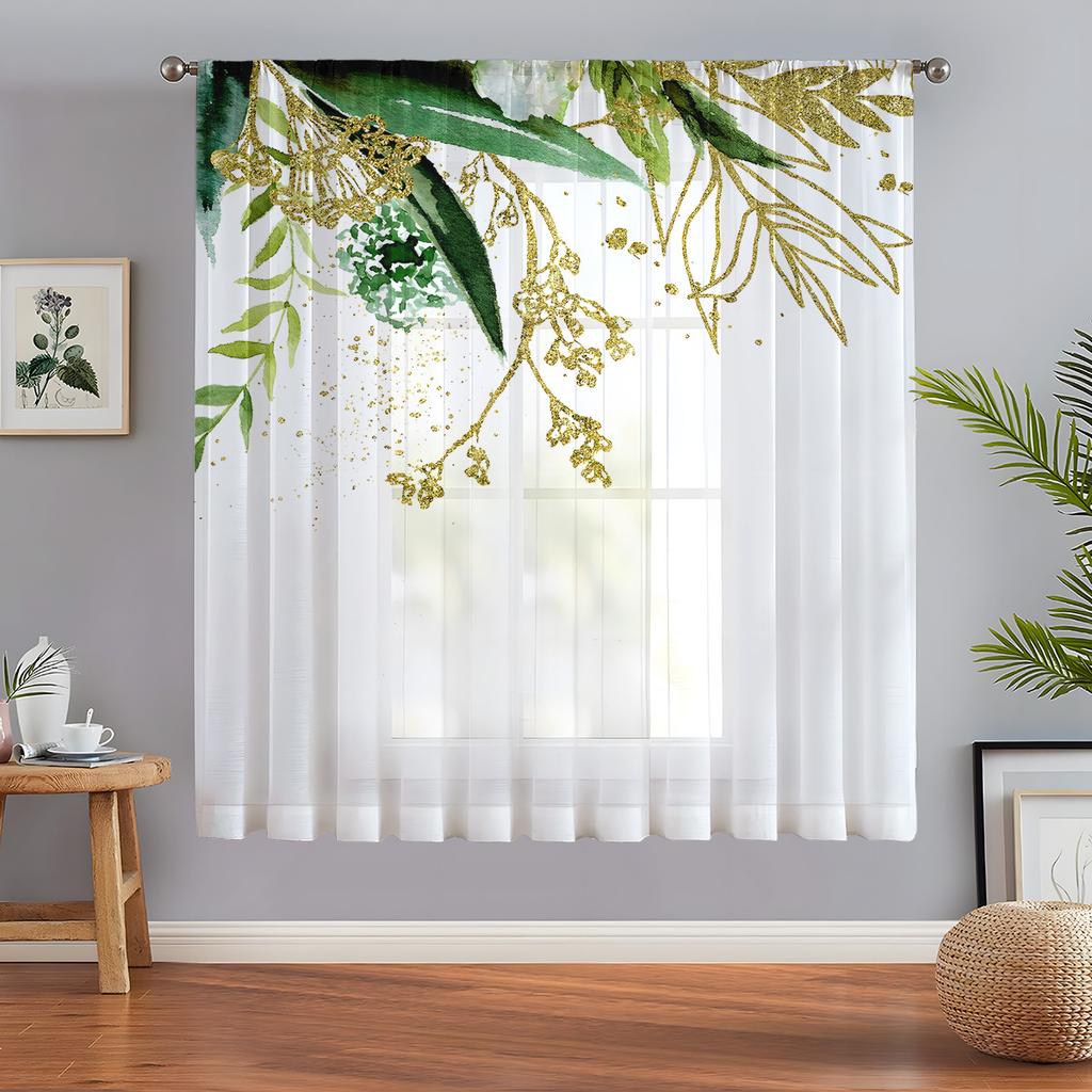 1pc Beautiful Blue Peacock Cartoon Sheer Curtain Suitable for Living Room, Bedroom, Dining Room, Hallway, Office, Gym, Kitchen