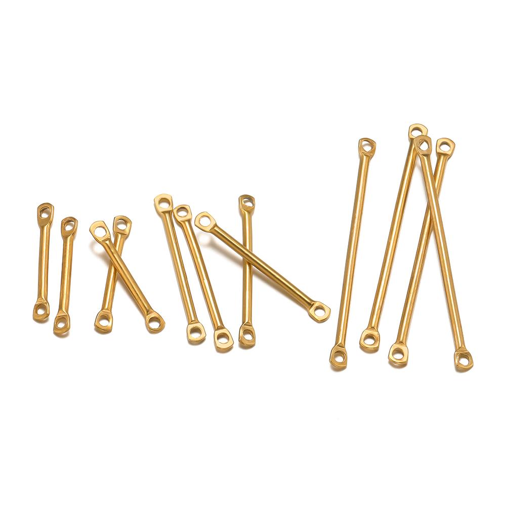 20pcs Stainless Steel 1.2mm Wire Long Bar Stick Connector Link PVD Gold Color DIY Drop Earring Jewelry Making Necklace Findings