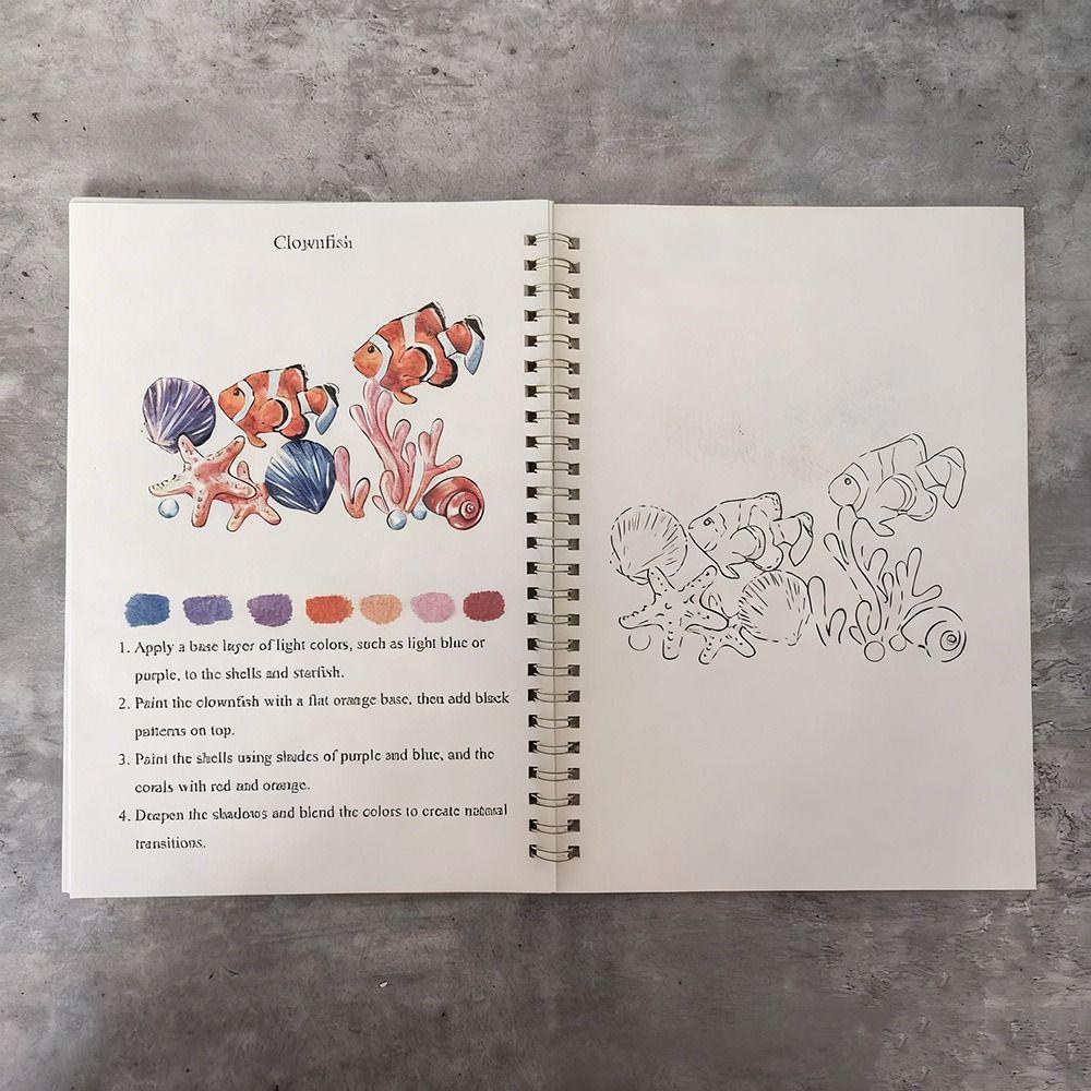 Christmas Watercolor Workbook Beginner-Friendly Art Learning Guide  Gift for Artists