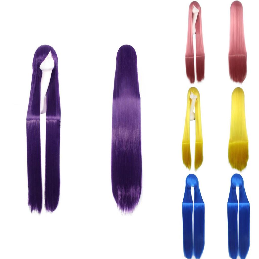 120-150cm Long Straight Cosplay Wig For Men And Women Multi-colored Anime Hair