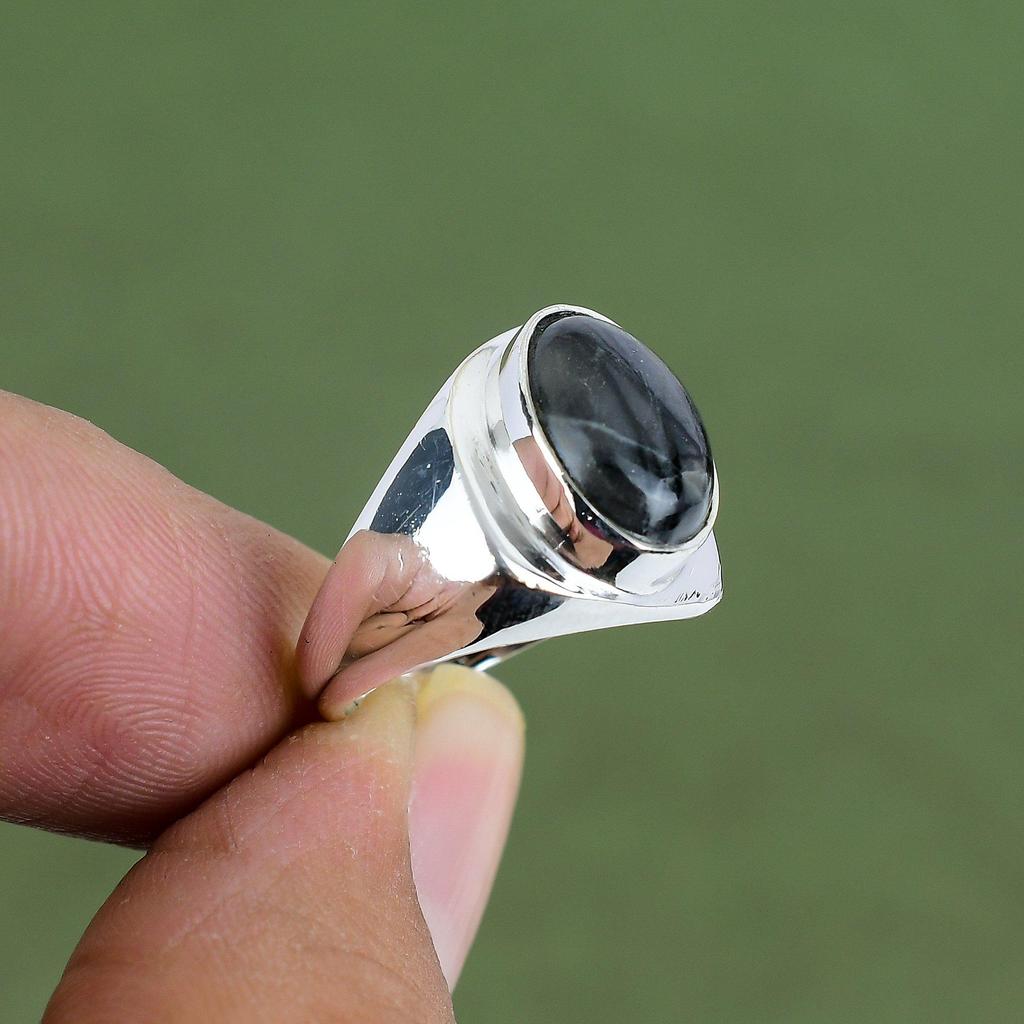 Picasso-Jaspis Ring 925er Sterling Silber Ring Sehr Schöner Silberschmuck Echter Edelsteinring Handgefertigter Ring Für Geschenk Erhältlich In Ringgröße