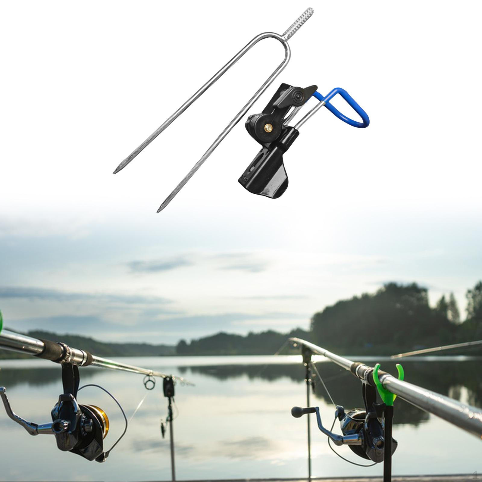 

Fishing Rod Holder Fish Pole Bracket Adjustable Portable Support Rack Stand чёрный