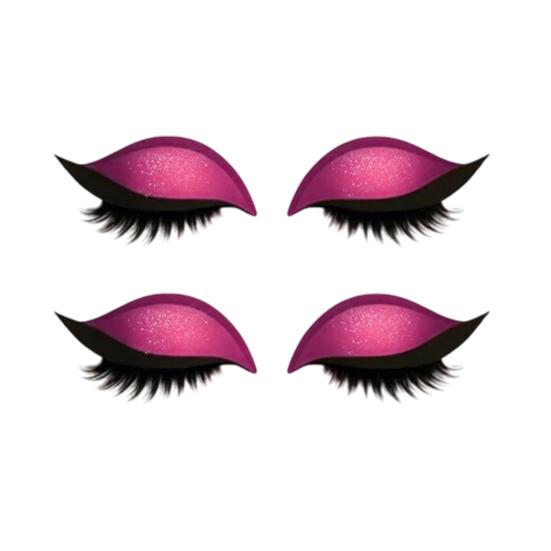 1/2/3/4/5 Pairs Lazy Eye Shadow Eyelash Patch 2-in-1 Eyeshadow Eyelashes Makeup Stickers