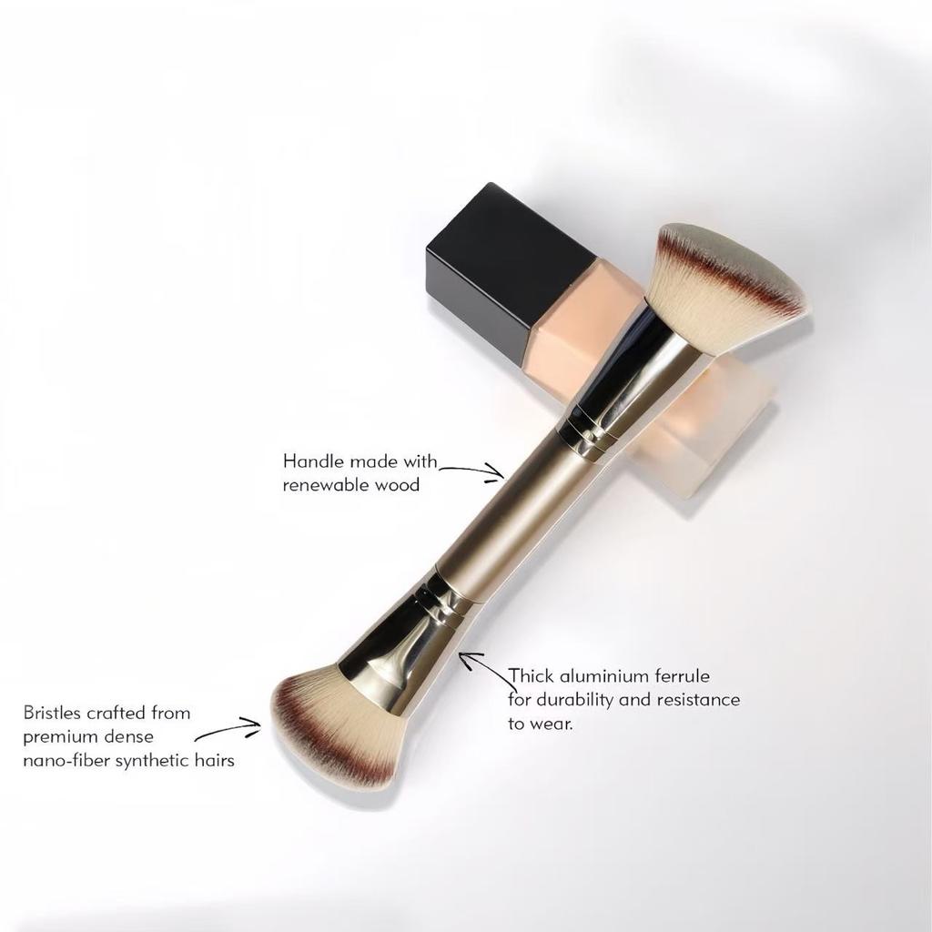 Doppelseitiger Foundation-Pinsel Doppelseitiger Puder-Rouge-Concealer-Pinsel Kontur-Make-up-Pinsel Professionell
