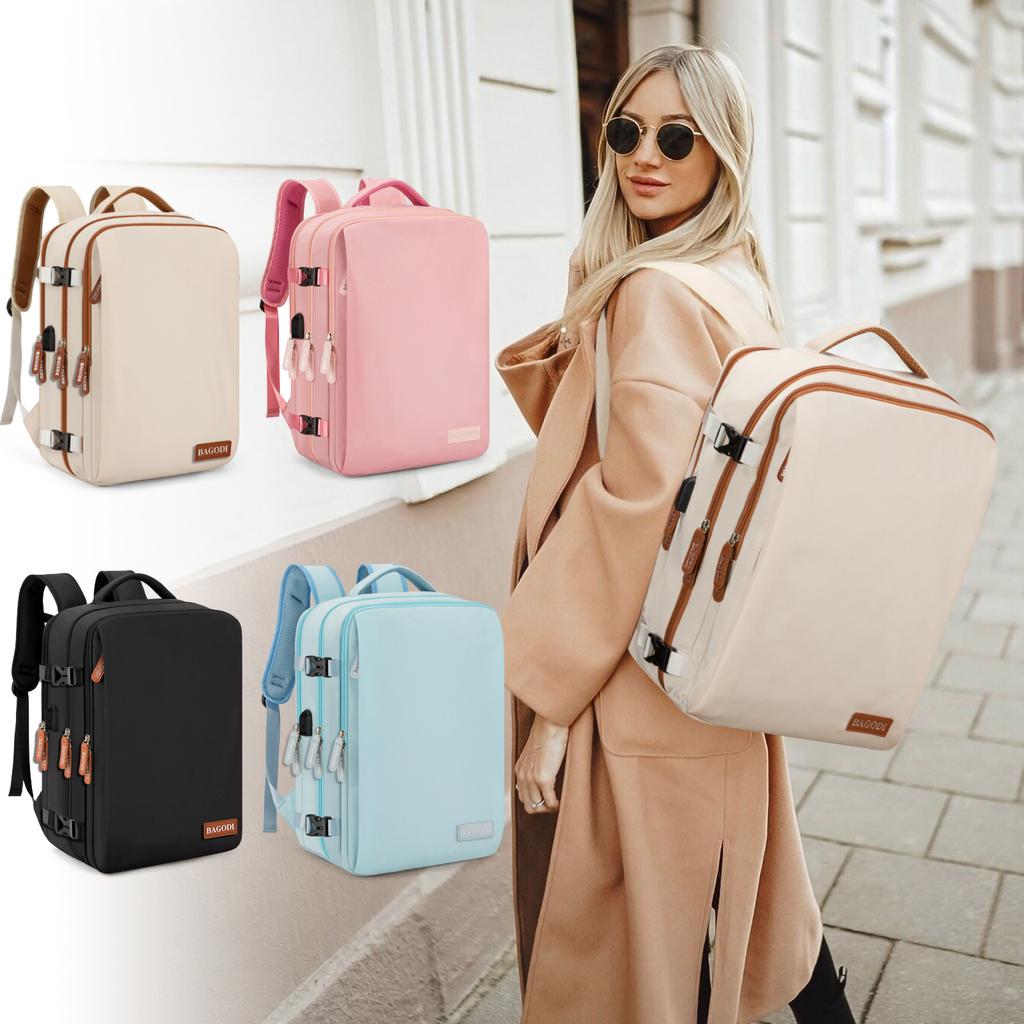 Reiserucksack mit großem Fassungsvermögen für Männer und Frauen mit USB-Ladeanschluss und Nass- und Trockentrennbeuteln, Business-Wochenendtasche